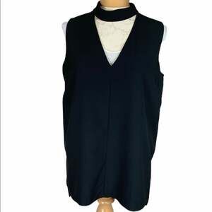 Adrienne Sleeveless Top w/ Cutout Black Size L